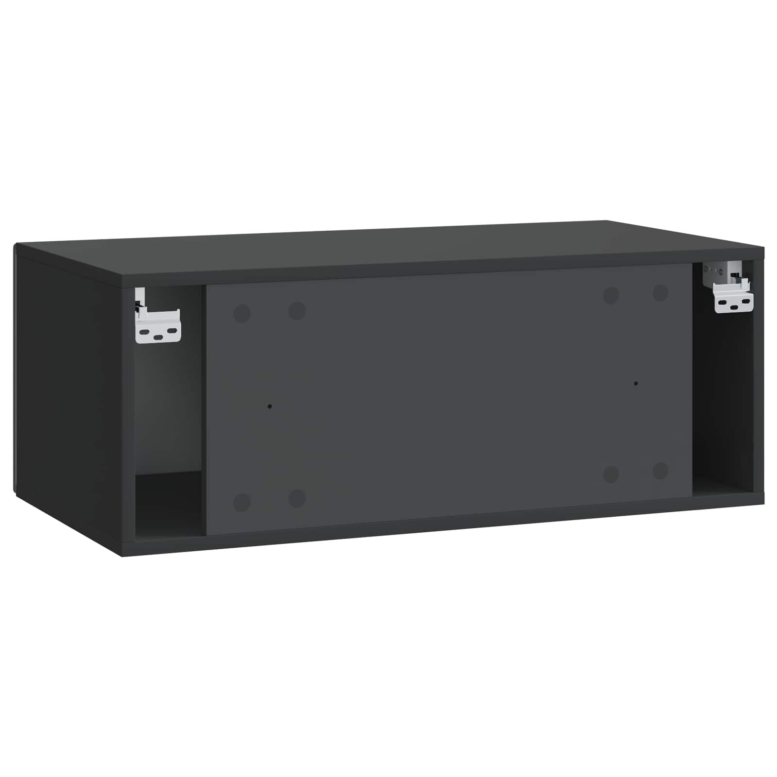 TV ormar za zid 98 x 31 cm Crna Konstruirano drvo Zidne
