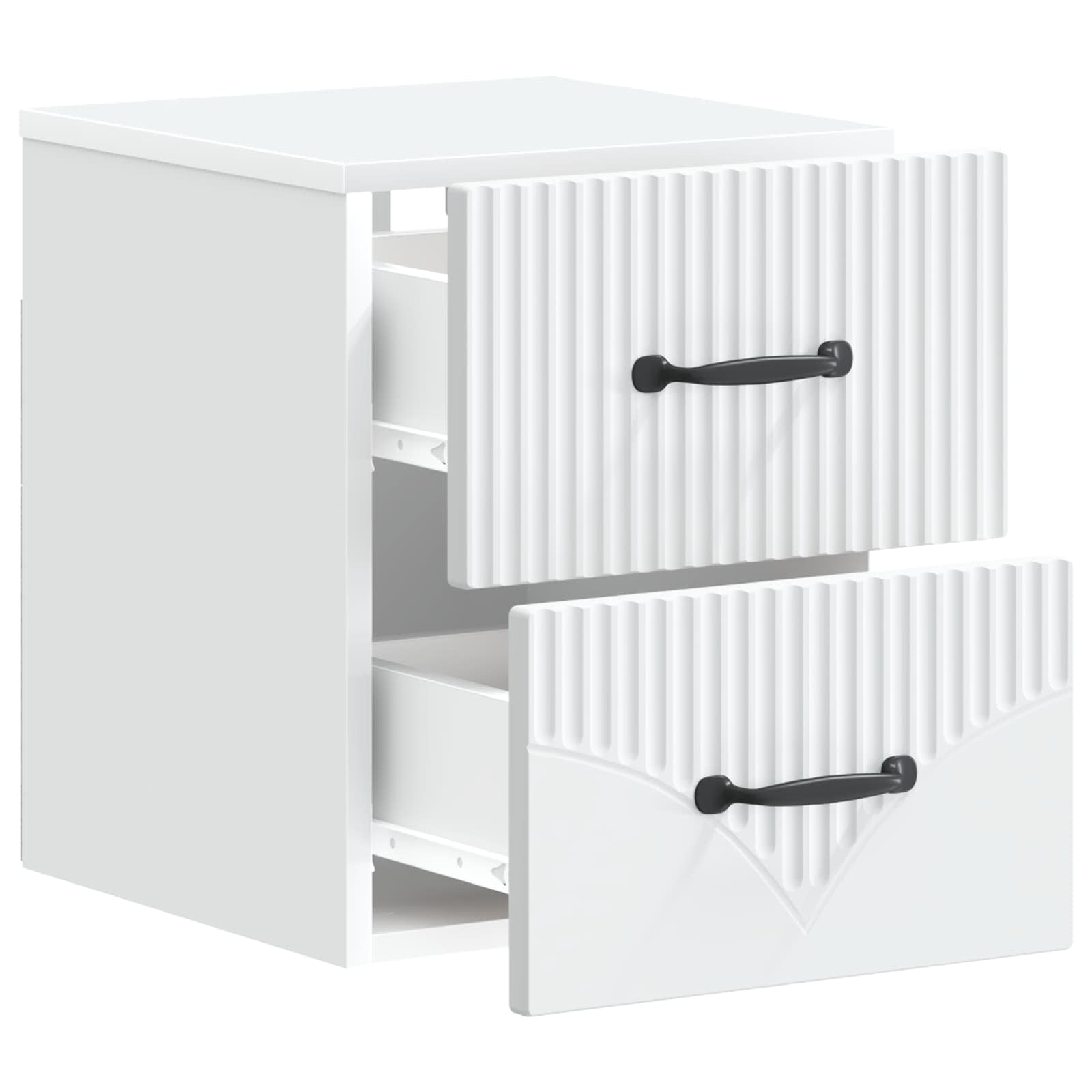 Noćni ormarić za montažu na zid Zidne Bijela 34,5 x 33 x 40 cm