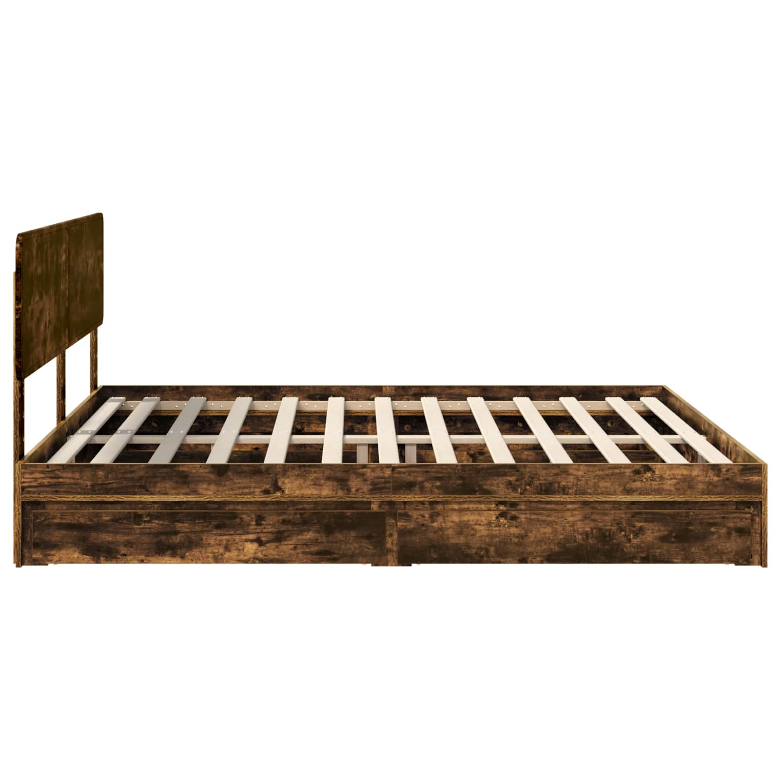 Krevet s od storage s uzglavljem Dimljeni hrast 180 x 200 cm