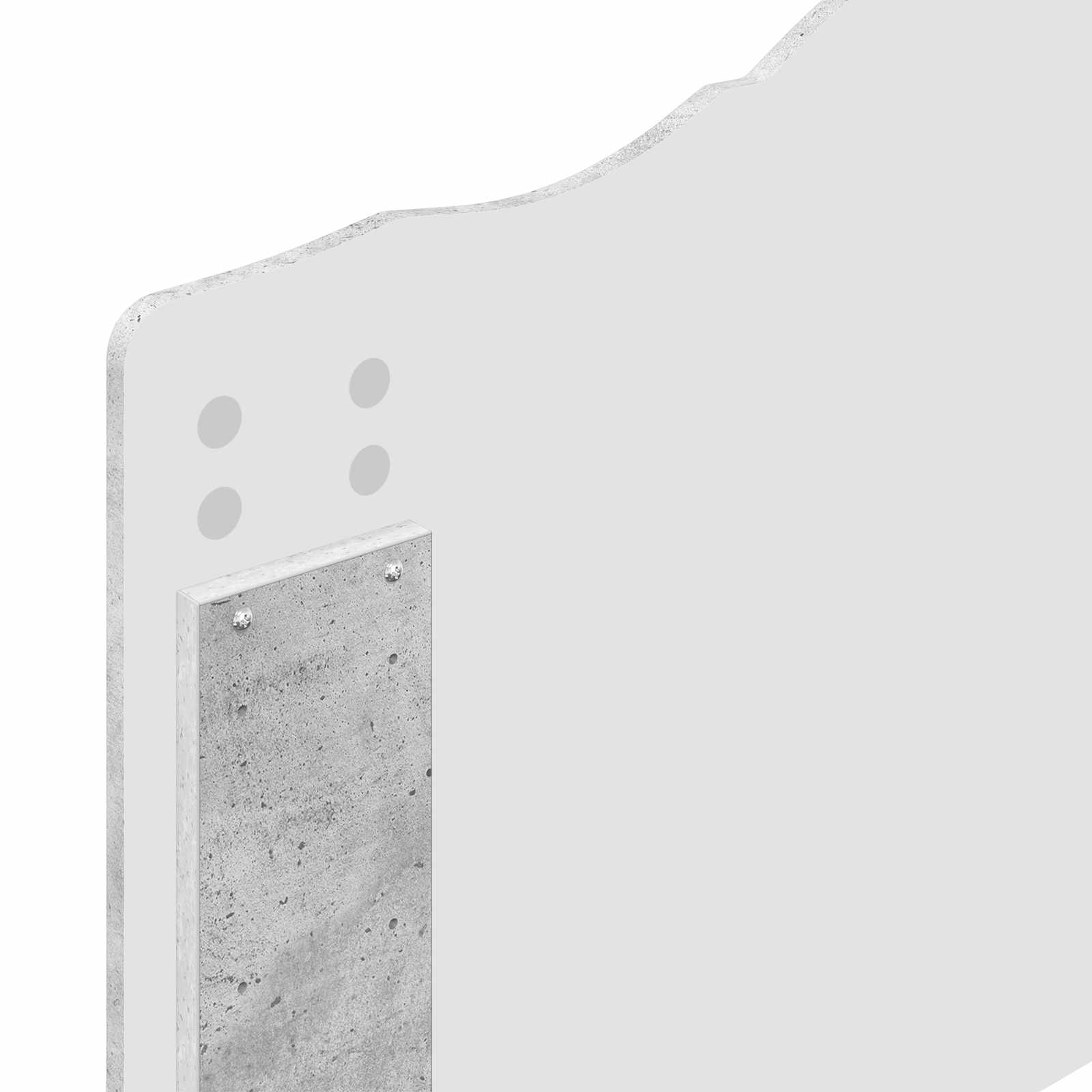 Krevet s od storage Betonski sivi 70 x 190 cm Konstruirano drvo