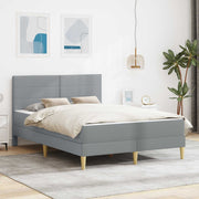 Krevetna konstrukcija Svijetlo siva 140 x 190 cm Poliester