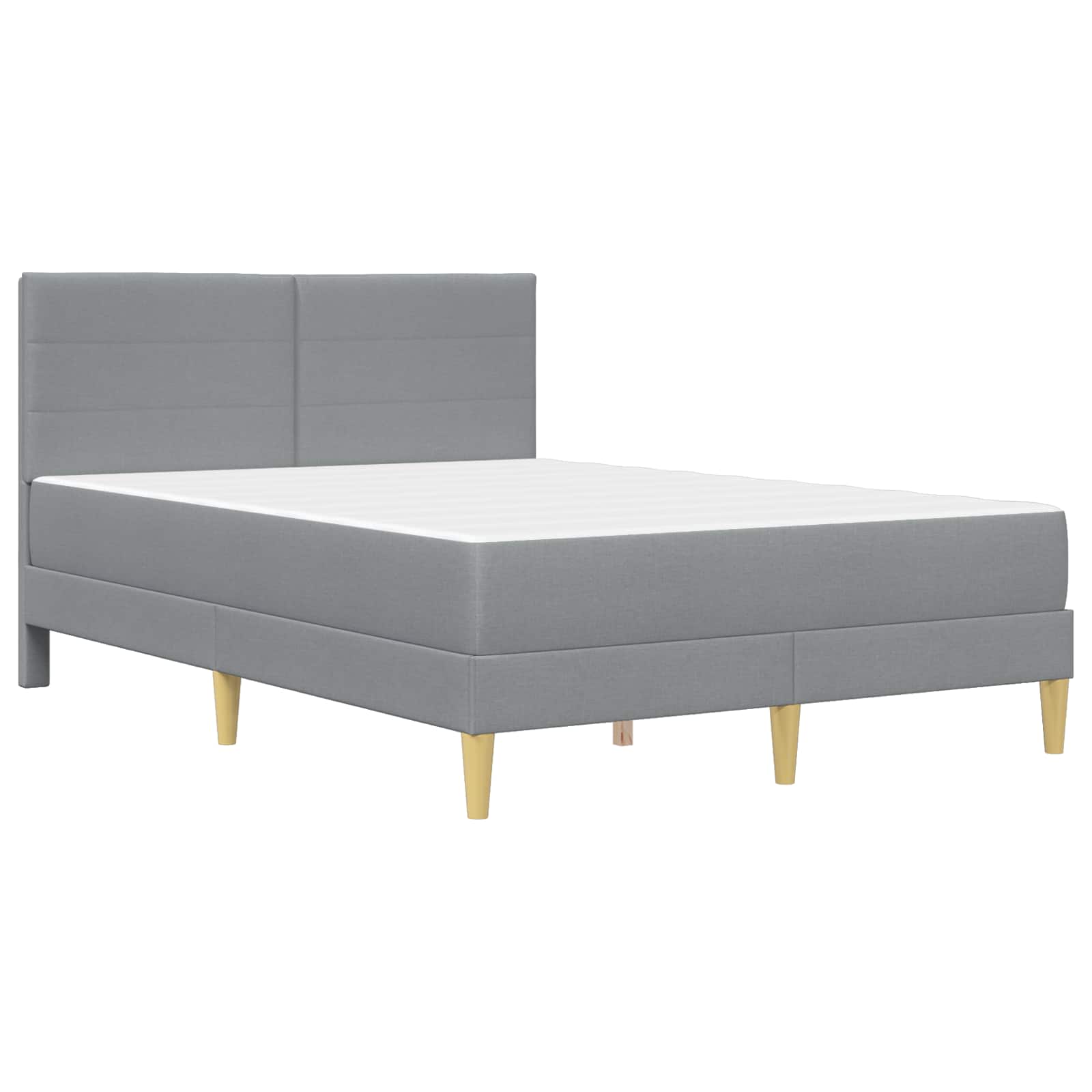 Krevetna konstrukcija Svijetlo siva 140 x 190 cm Poliester