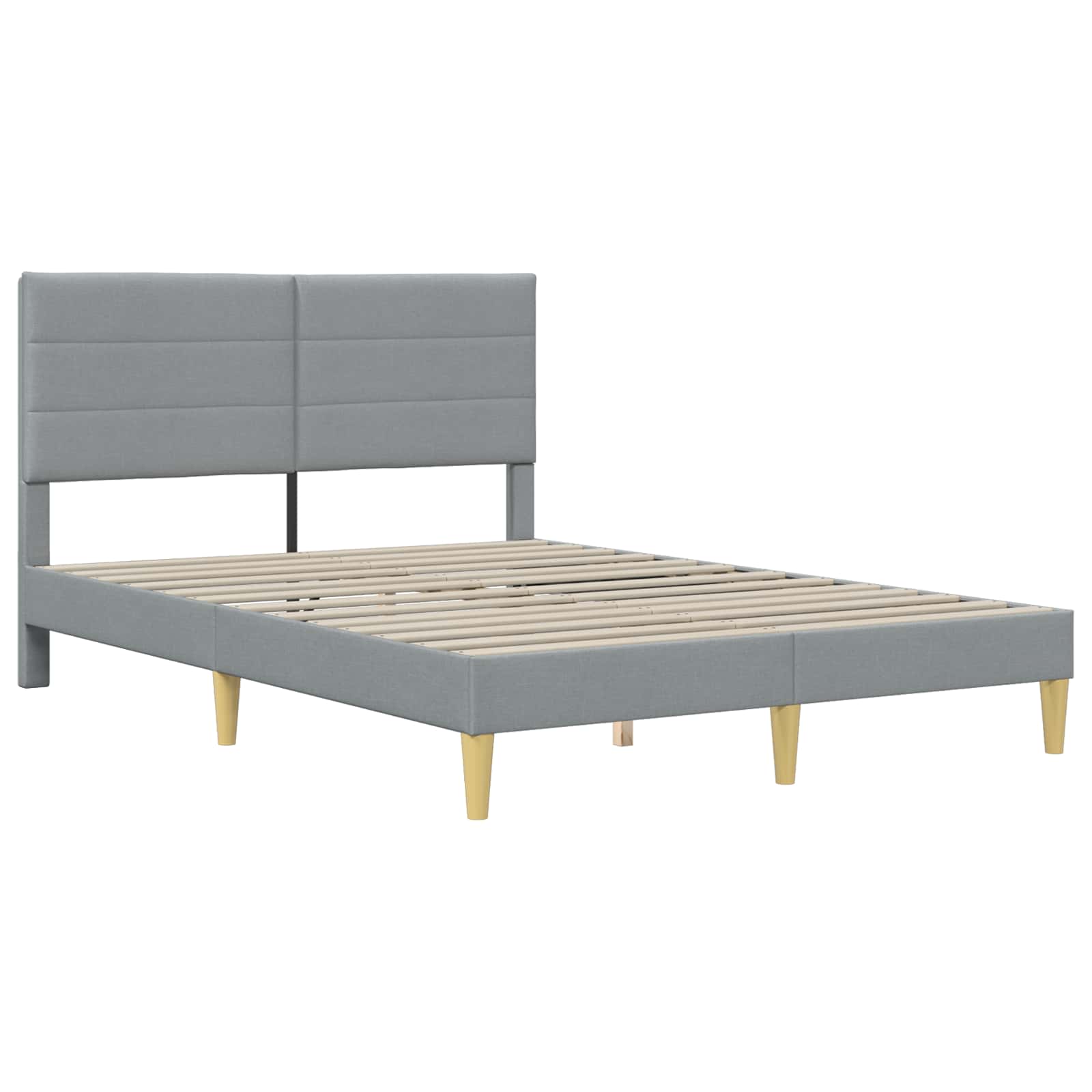 Krevetna konstrukcija Svijetlo siva 140 x 190 cm Poliester