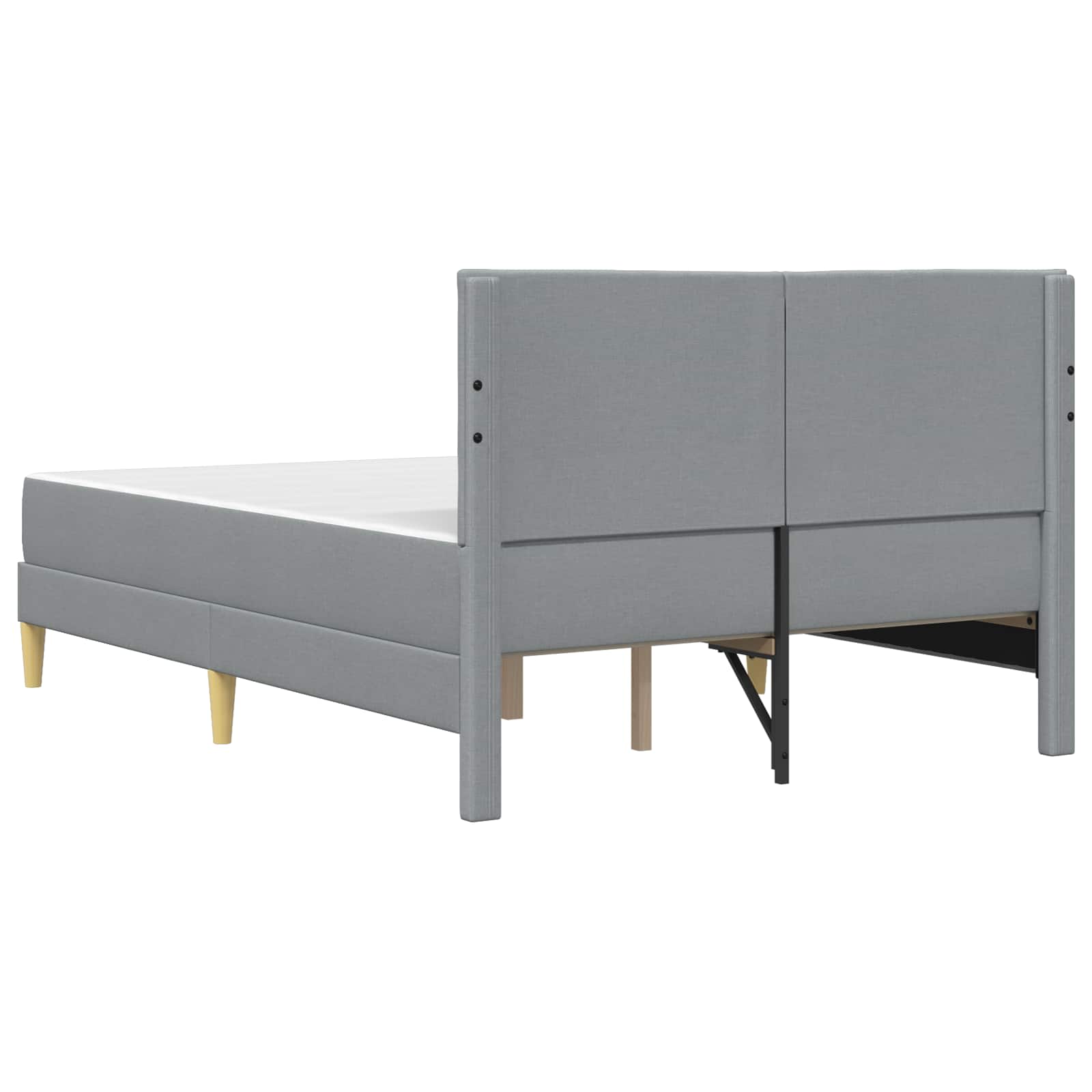Krevetna konstrukcija Svijetlo siva 140 x 190 cm Poliester