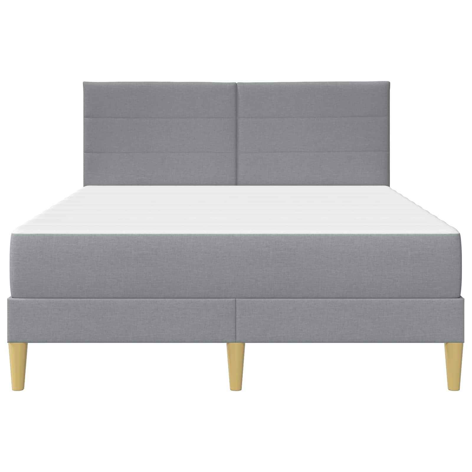 Krevetna konstrukcija Svijetlo siva 140 x 190 cm Poliester