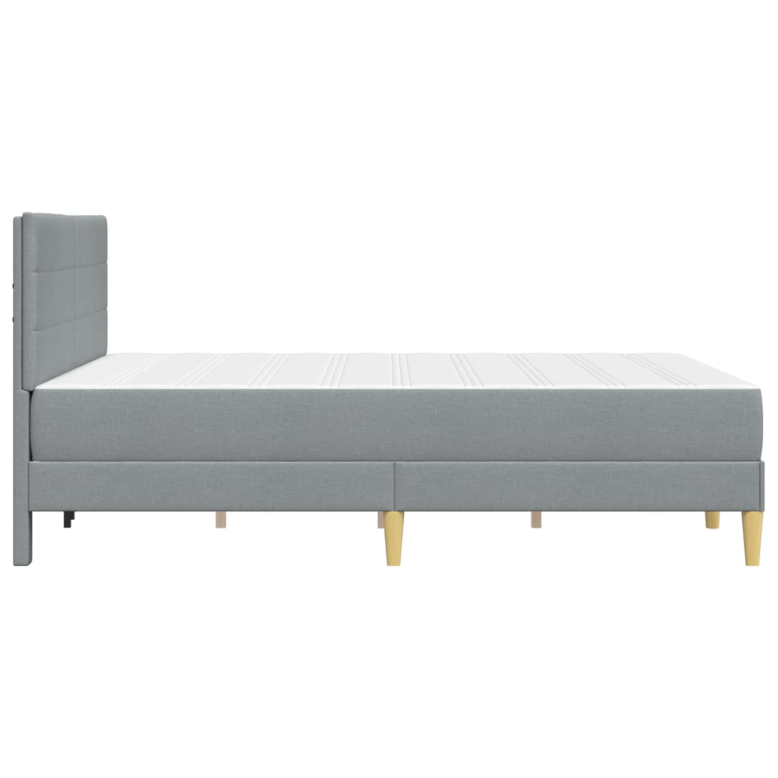 Krevetna konstrukcija Svijetlo siva 140 x 190 cm Poliester