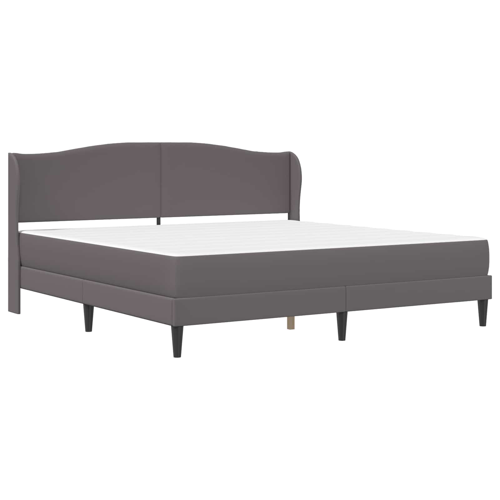 Krevetna konstrukcija Siva 200 x 200 cm Umjetna koža