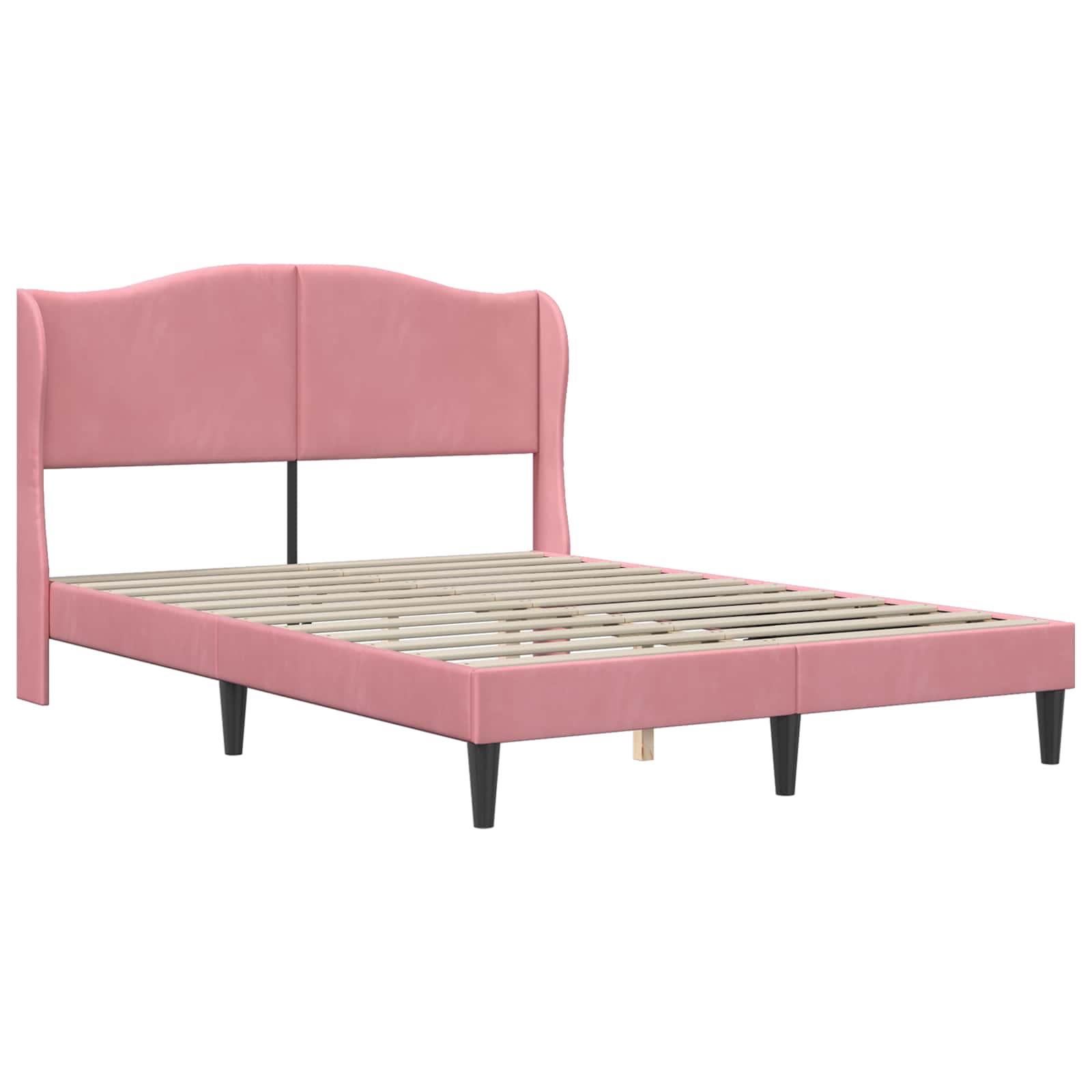 Krevetna konstrukcija 2 pcs Ružičasta 120 x 190 cm Baršun