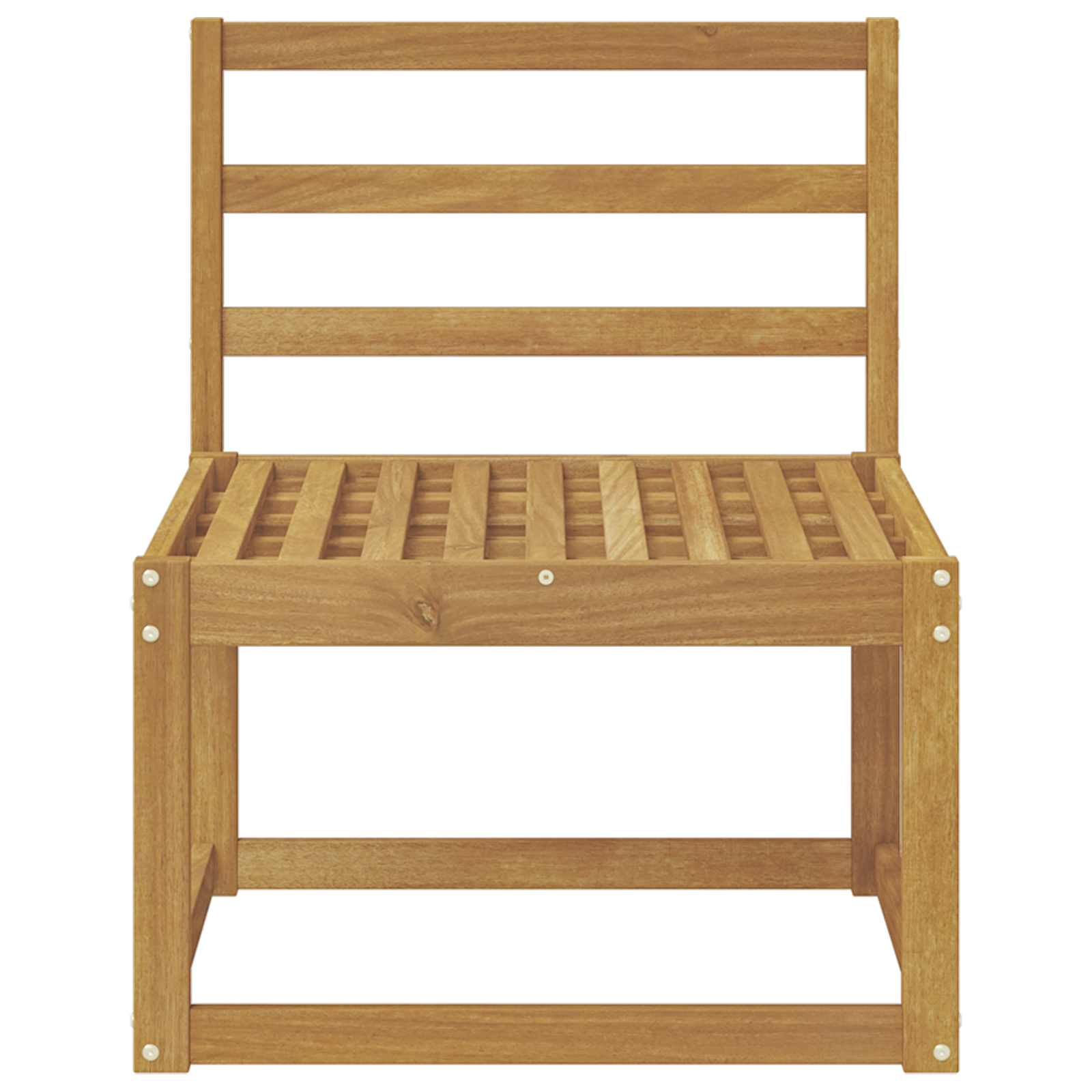 Srednja sofa za van Čvrsto drvo akacije Bijela 59 x 63 x 73 cm