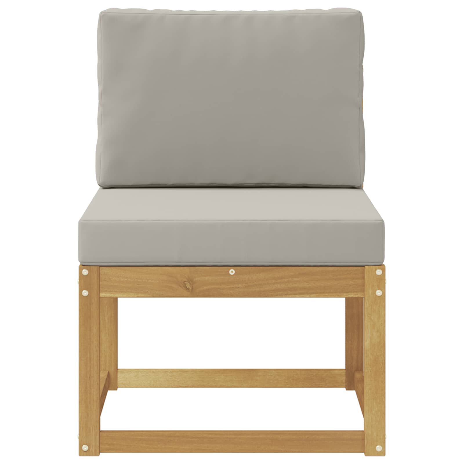 Set vanjskih sofa Bijela i svjetlosiva 59 x 63 x 73 cm