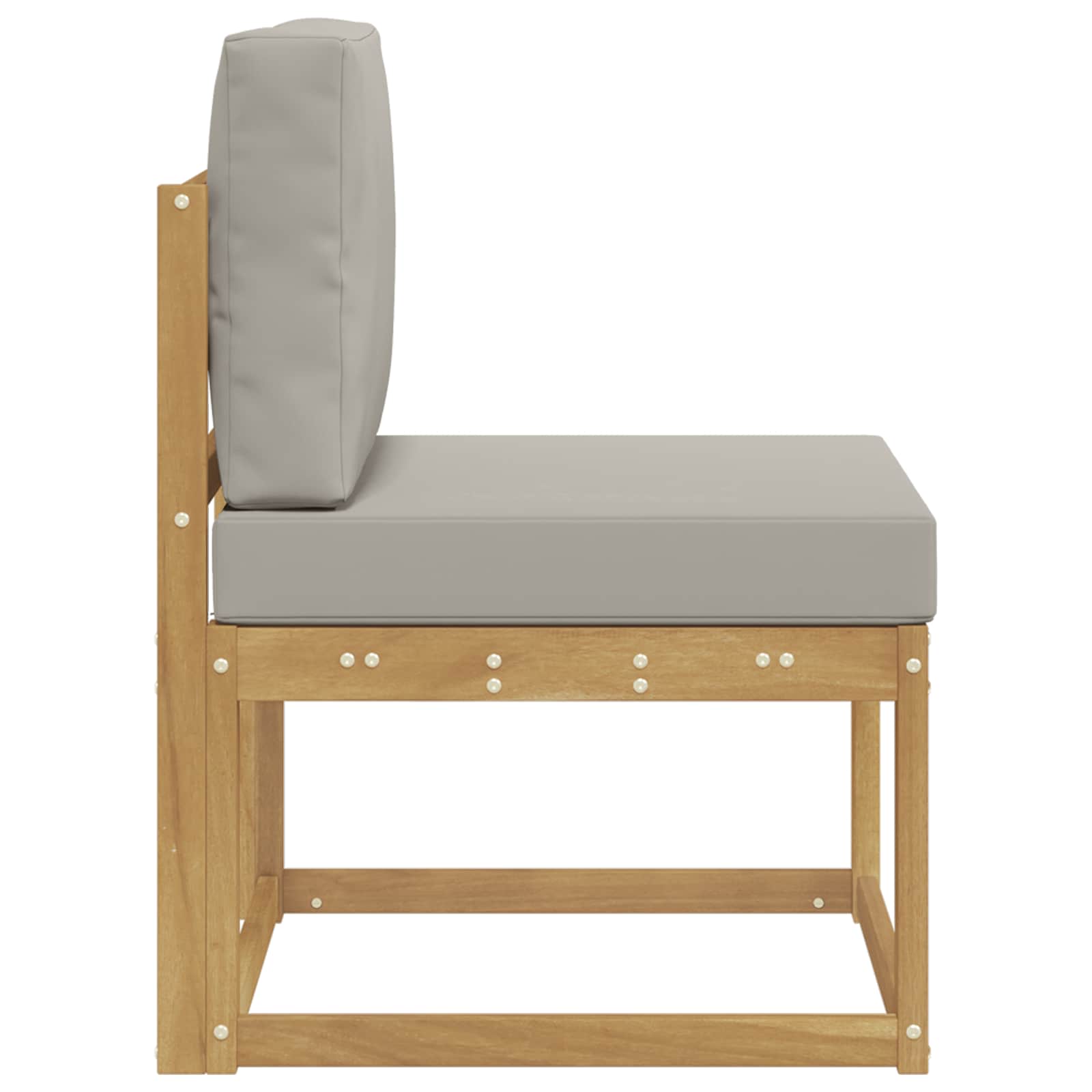 Set vanjskih sofa Bijela i svjetlosiva 59 x 63 x 73 cm
