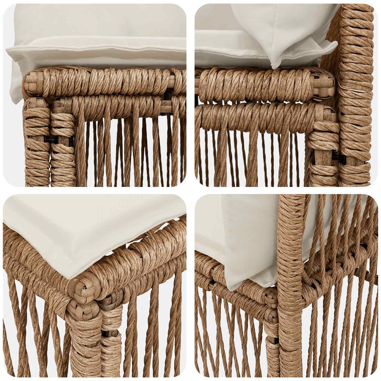 4-sjedala sofa 4 pcs 4-Broj sjedala Bež poliratan