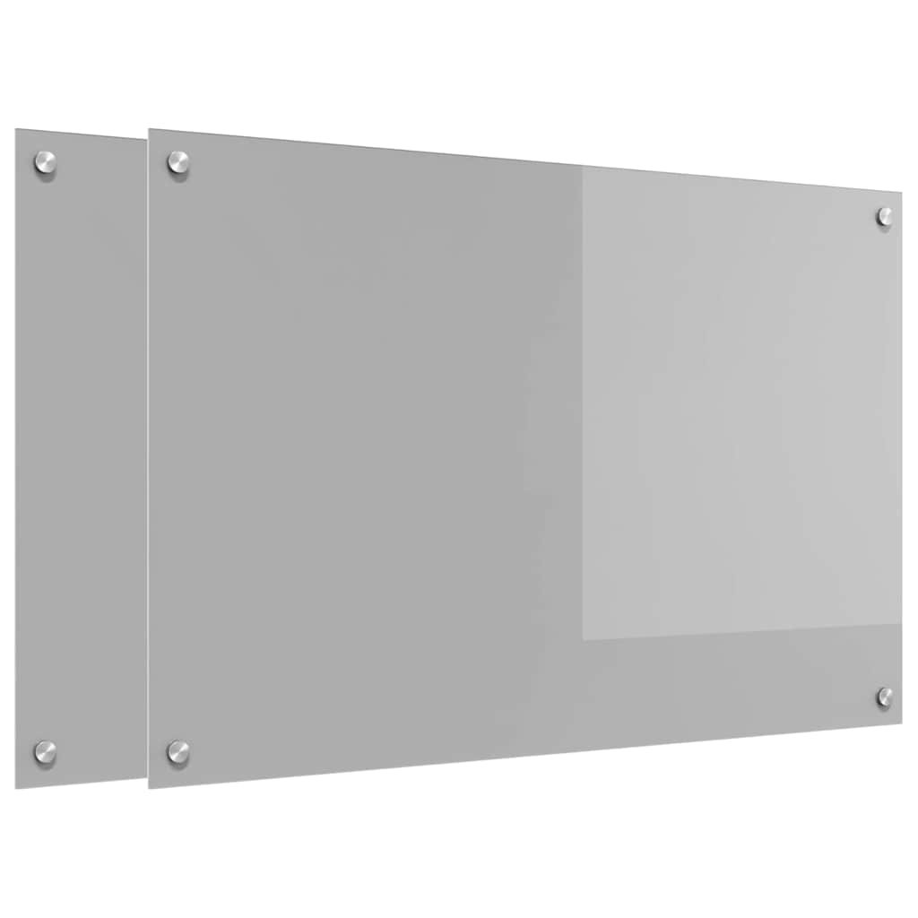 Kuhinjski zid 2 pcs Svijetlo siva 90 x 60 cm