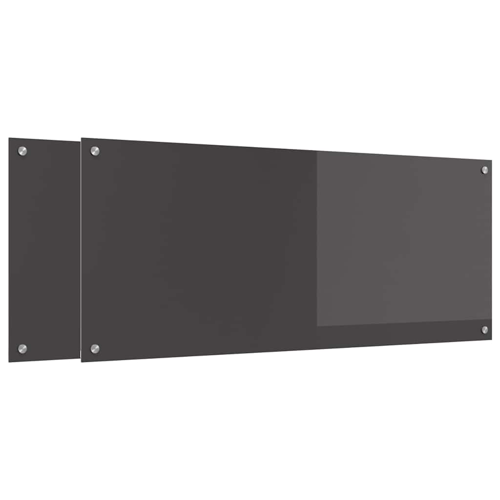 Kuhinjski zid 2 pcs Tamno siva 120 x 50 cm