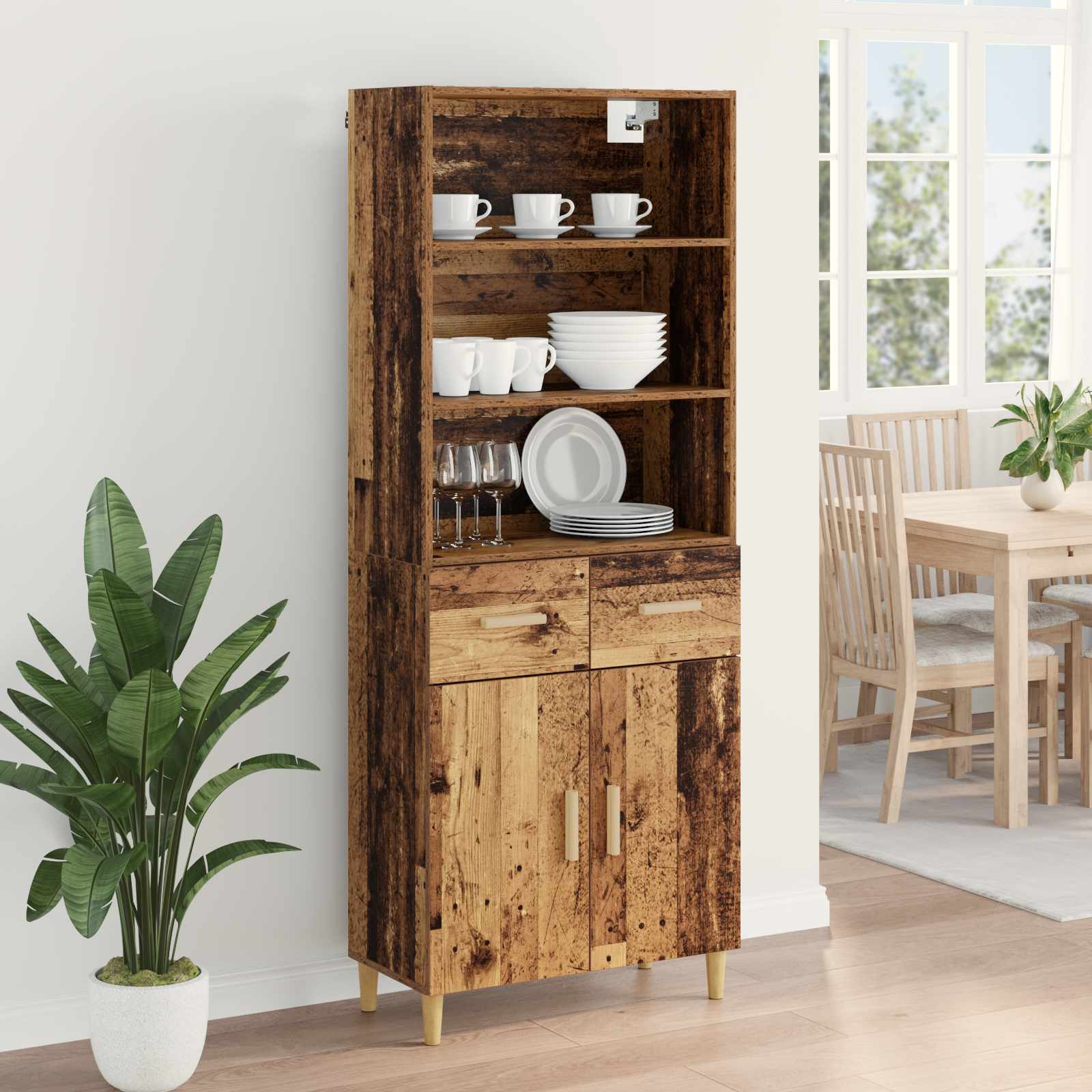 Highboard Staro drvo 69,5 x 32,5 x 180 cm Konstruirano drvo