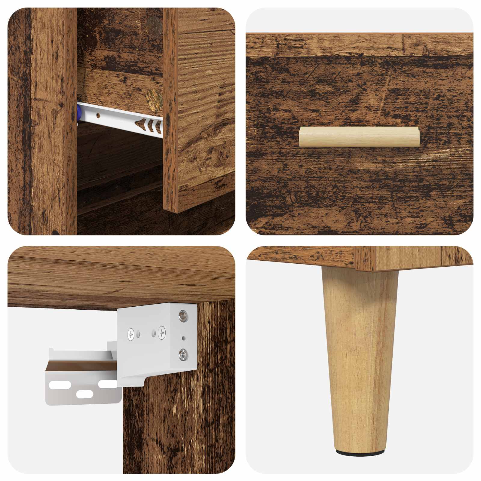 Highboard Staro drvo 69,5 x 32,5 x 180 cm Konstruirano drvo