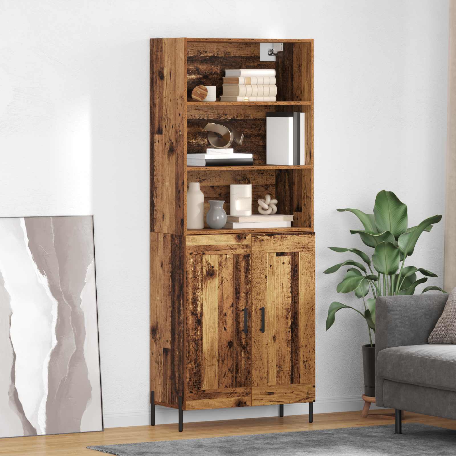 Highboard Staro drvo 69,5 x 32,5 x 180 cm Konstruirano drvo
