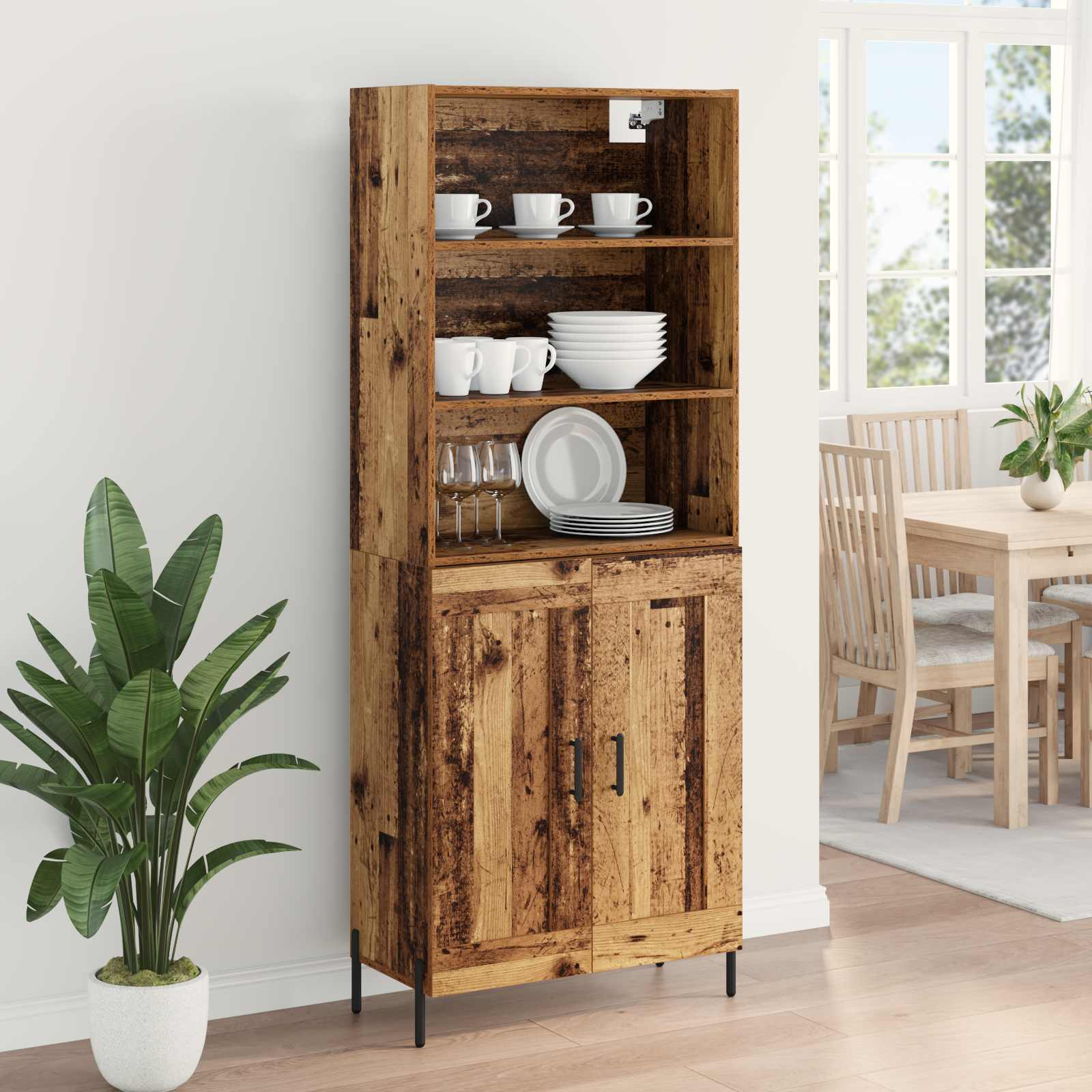 Highboard Staro drvo 69,5 x 32,5 x 180 cm Konstruirano drvo