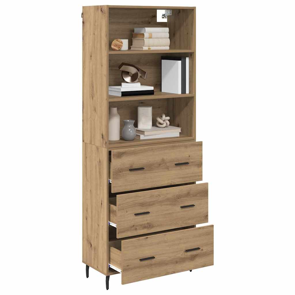 Highboard s ladicama Umjetnički hrast 69,5 x 34 x 180 cm