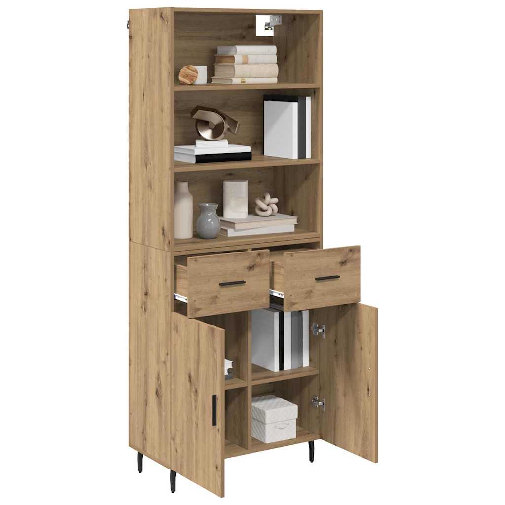Highboard s ladicama Umjetnički hrast 69,5 x 34 x 180 cm