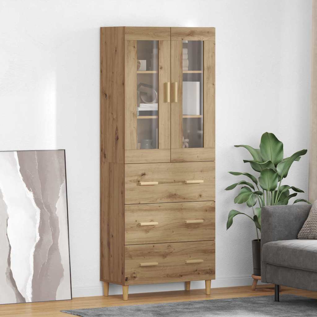 Highboard s ladicama Umjetnički hrast 69,5 x 34 x 180 cm