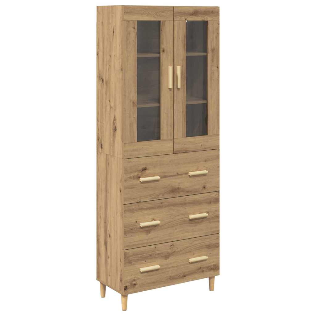 Highboard s ladicama Umjetnički hrast 69,5 x 34 x 180 cm