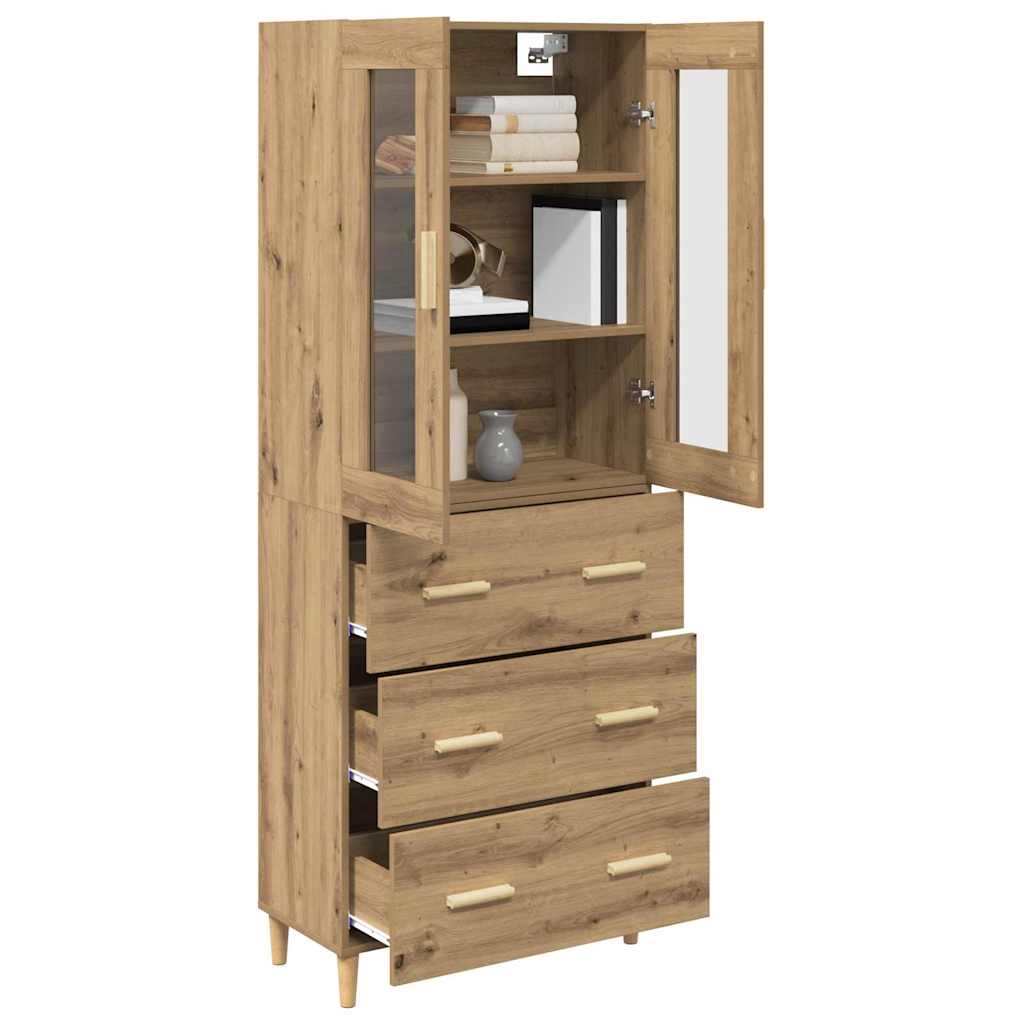 Highboard s ladicama Umjetnički hrast 69,5 x 34 x 180 cm