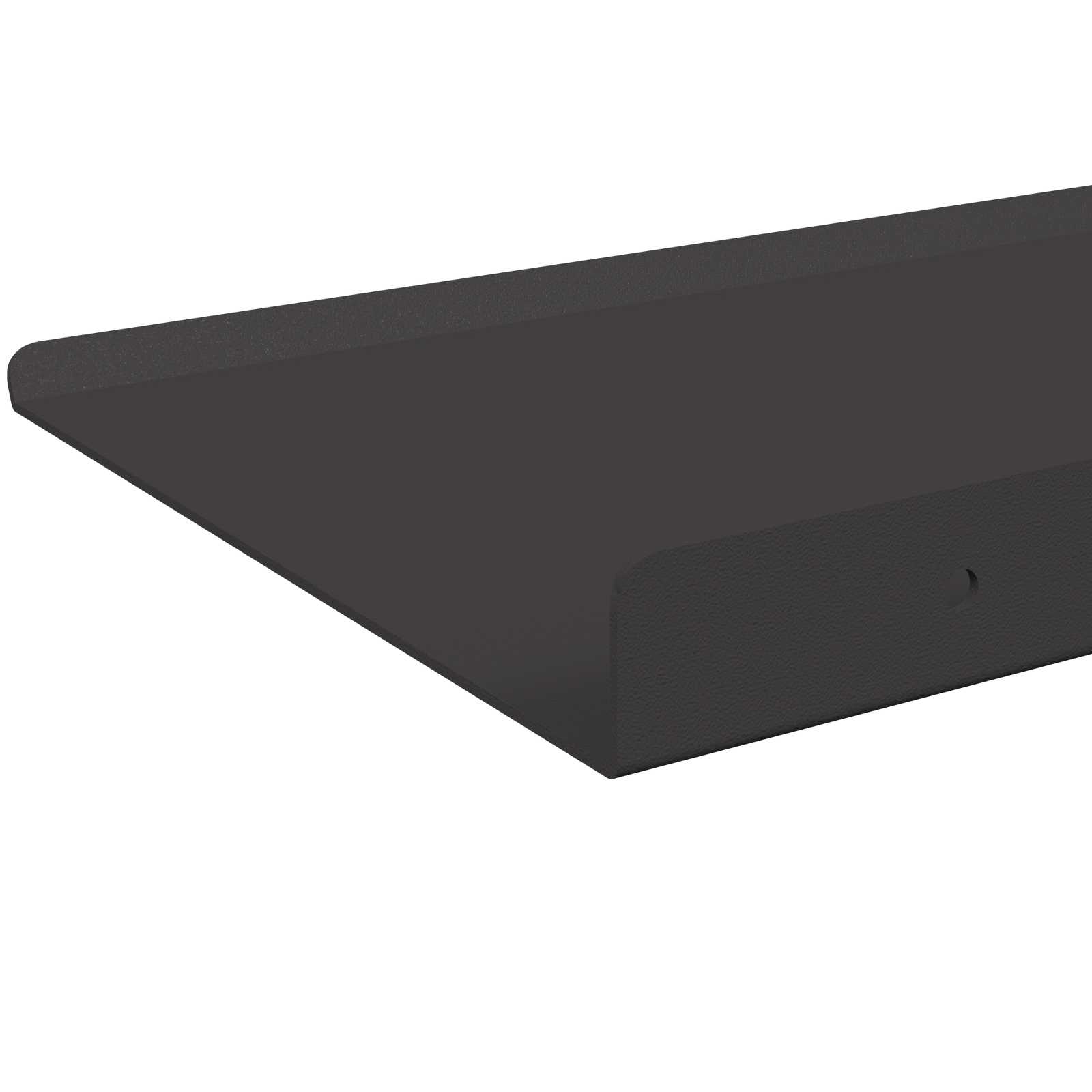 Lebdeća polica Zidne 4 pcs Crna 80 x 18 x 2,5 cm Čelik