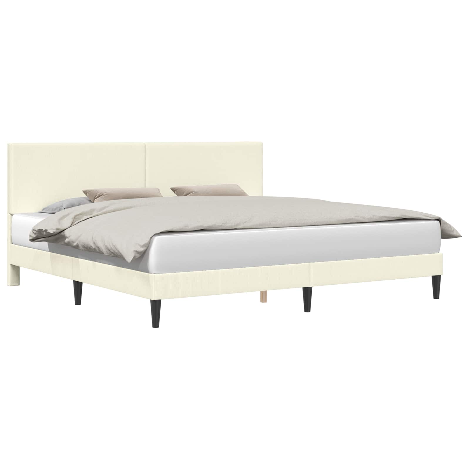 Krevetna konstrukcija Krem 200 x 200 cm Kordura tekstil
