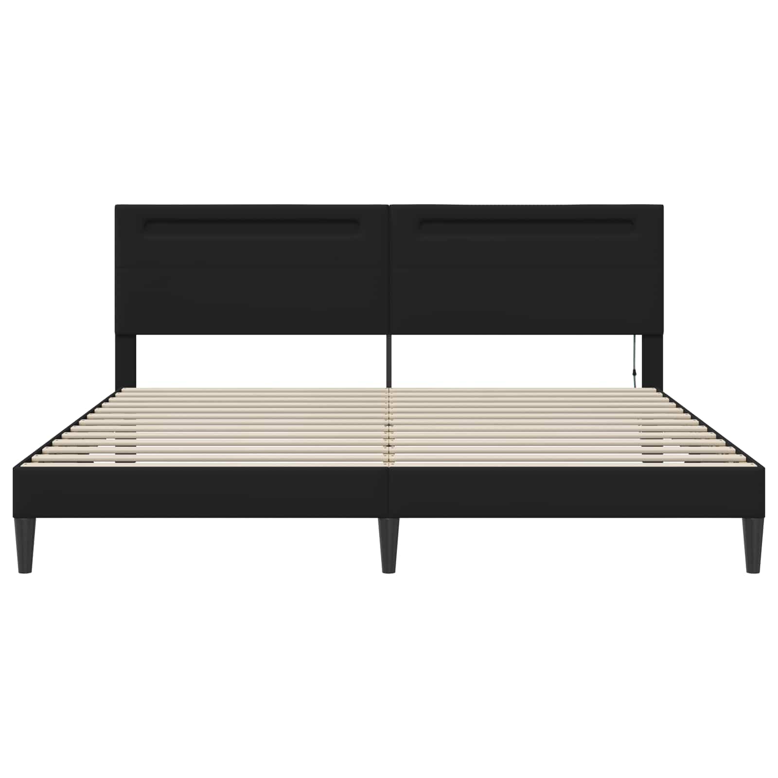 Krevetna konstrukcija Crna 200 x 200 cm Umjetna koža