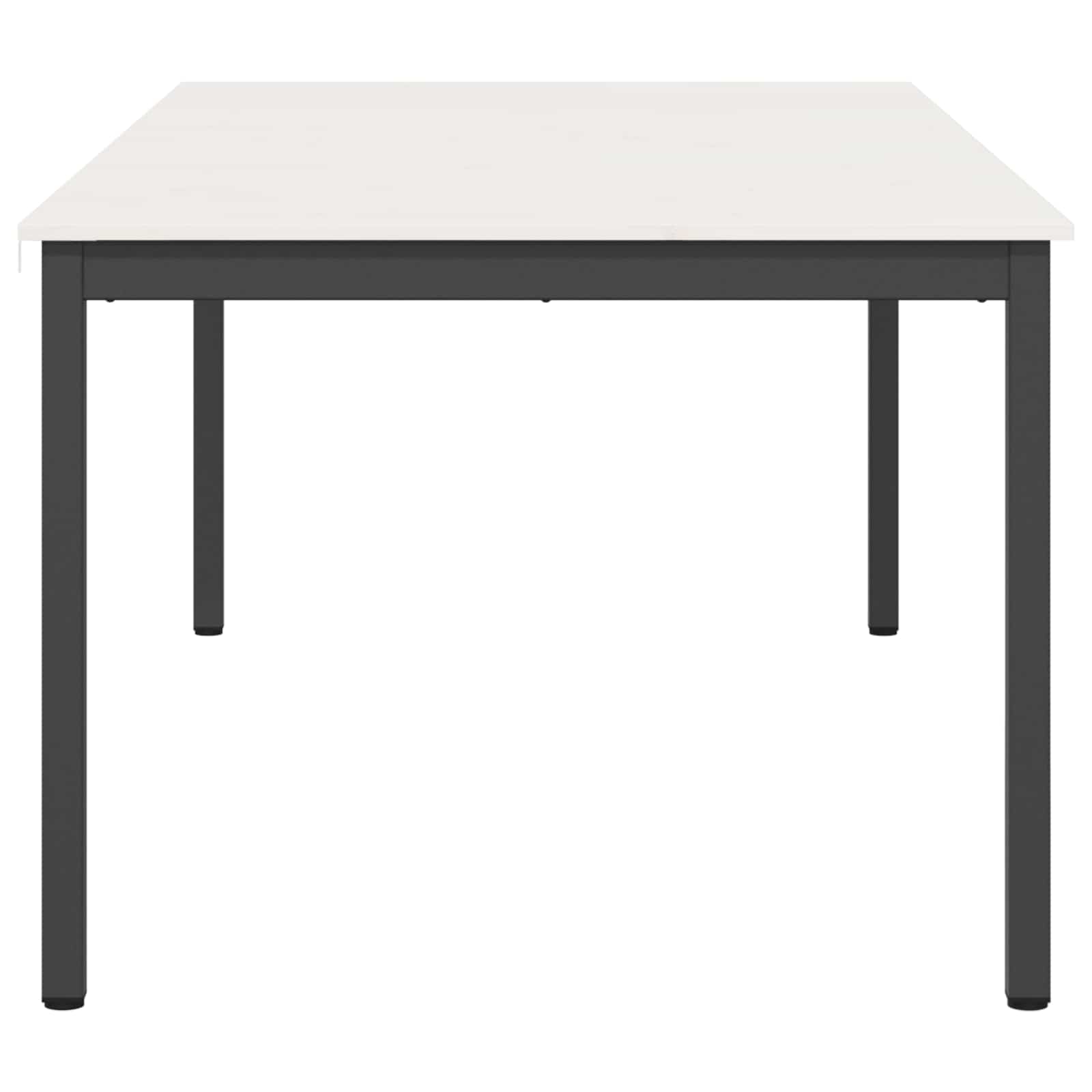 Stol za objedovanje Bijelo 200 x 100 x 75 cm Čvrsto borovo drvo