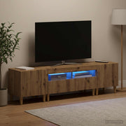 3-dijelni LED TV kabinet ARNHEM 3 kom. Hrast artisan