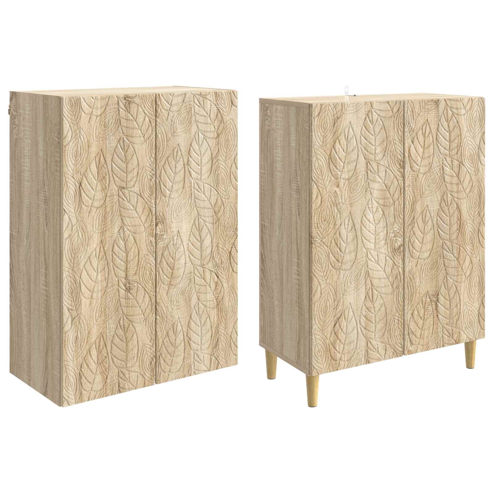 Set ormara 2 pcs Hrast sonoma Konstruirano drvo