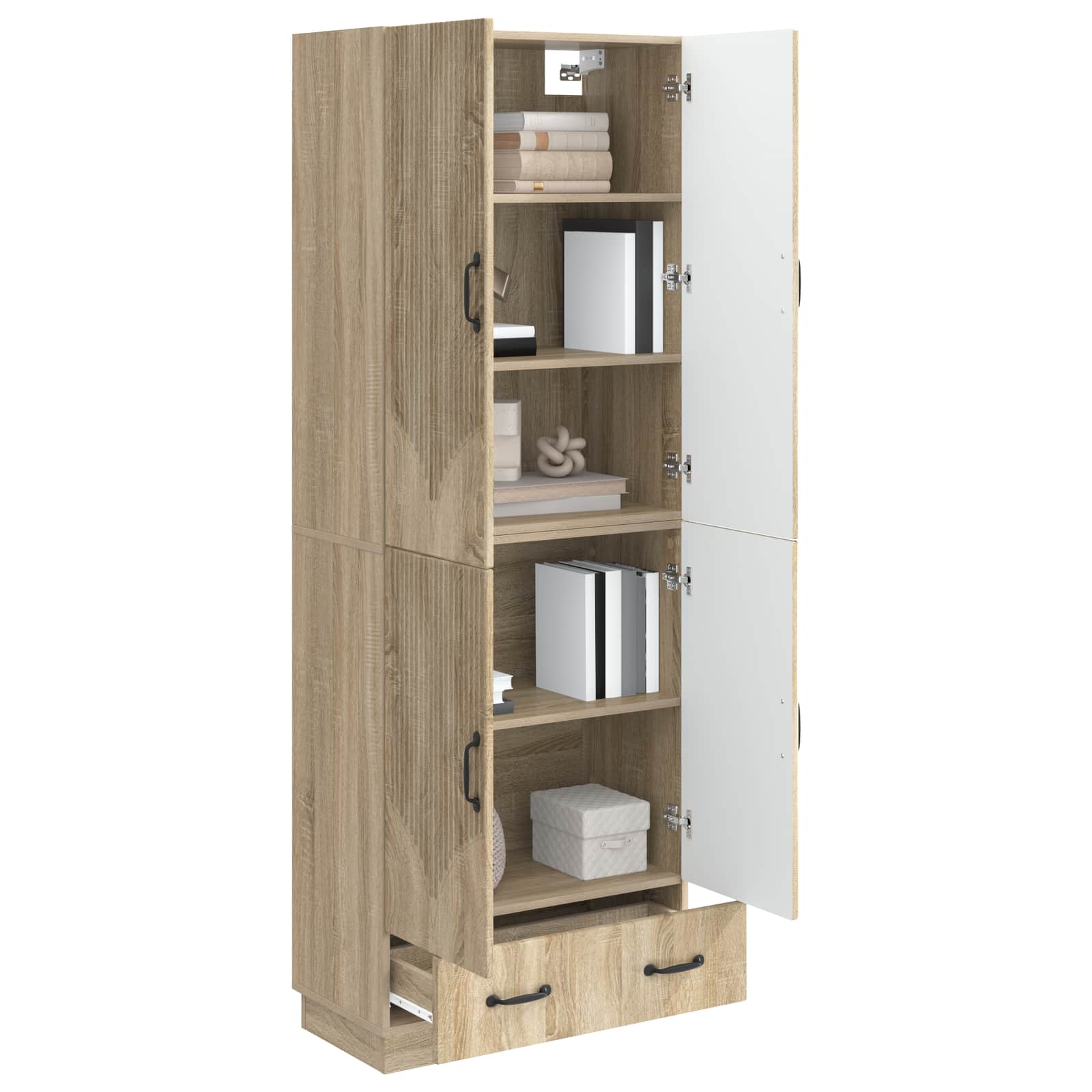 Set ormara 2 pcs Hrast sonoma Konstruirano drvo