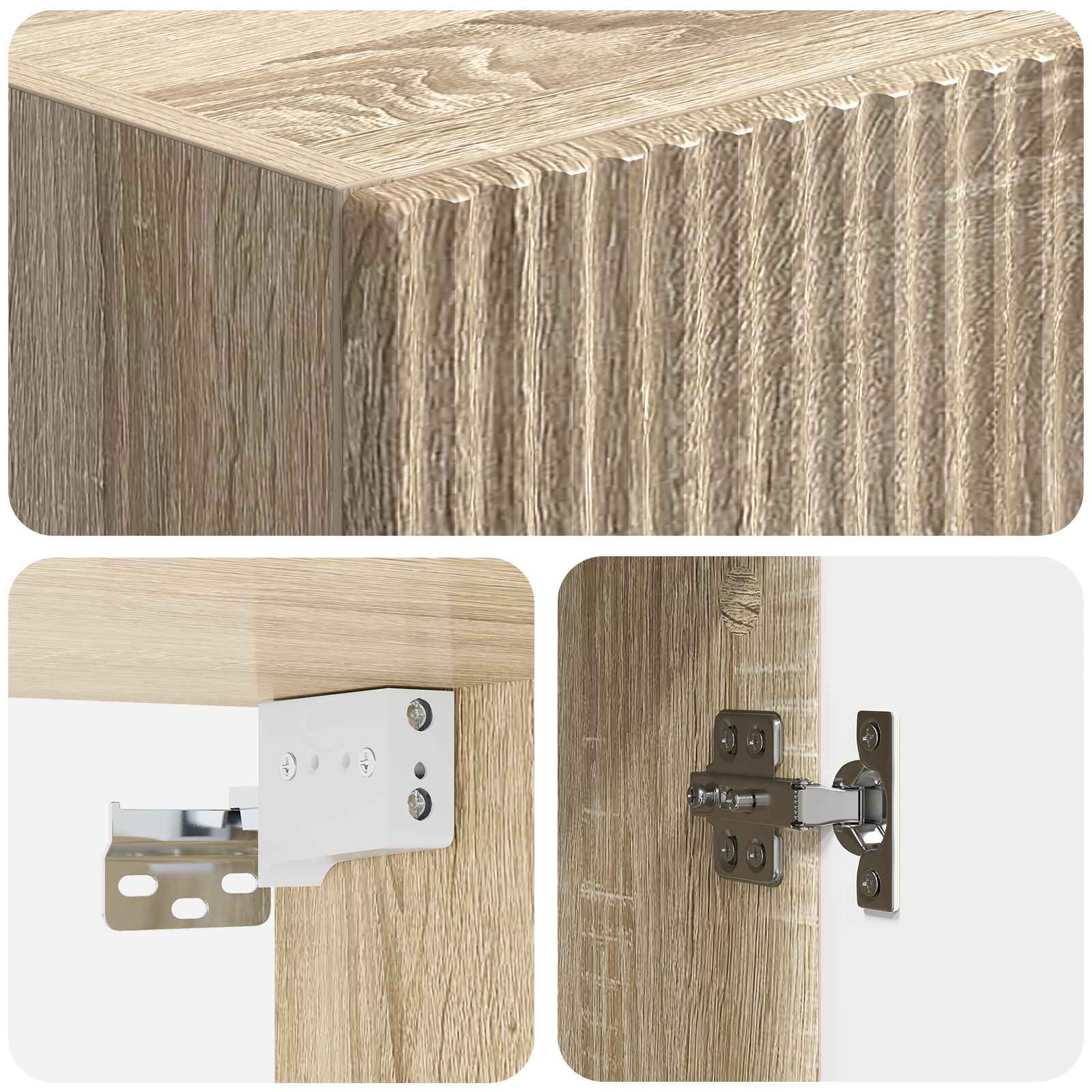 Set ormara 2 pcs Hrast sonoma Konstruirano drvo