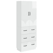 Set ormara 2 pcs Bijela visokog sjaja 66 x 34,5 x 87 cm