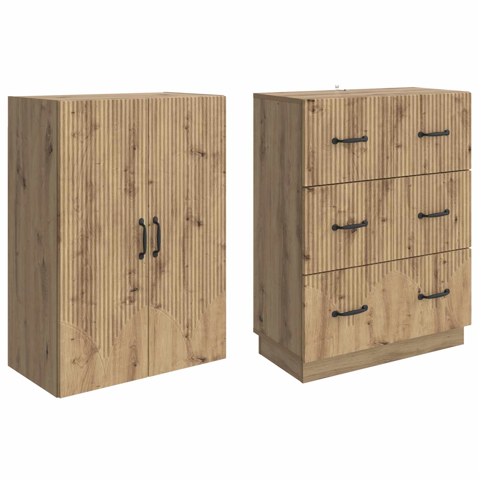 Set ormara 2 pcs Hrast artisan 66 x 34,5 x 87 cm