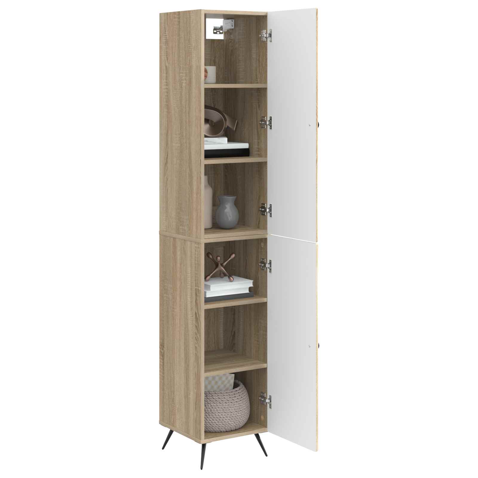 Set ormara 2 pcs Hrast sonoma Konstruirano drvo