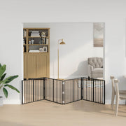 Vrata za pse 4 pcs Crna 100 x 60 cm Cinkani čelik
