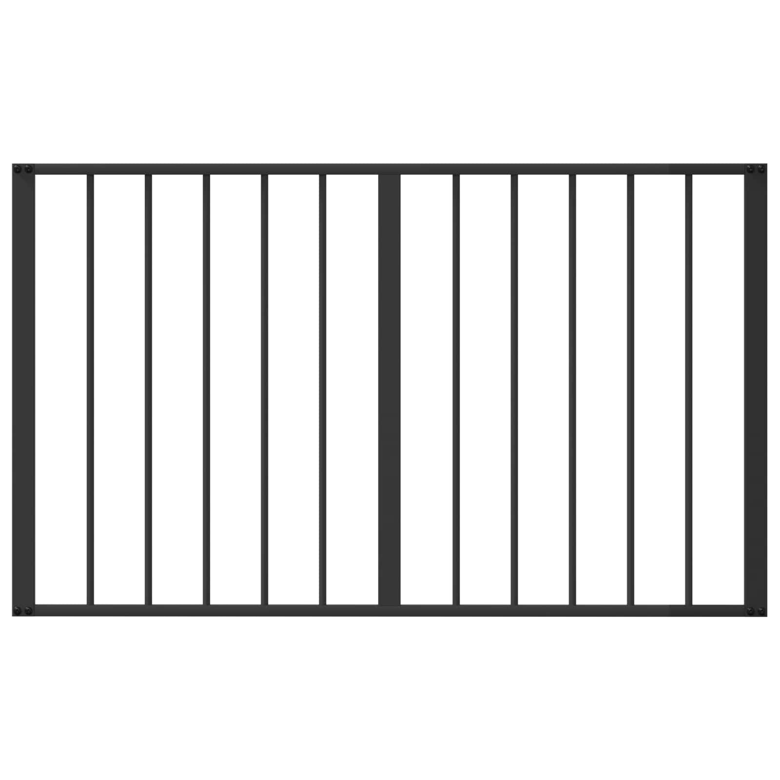 Vrata za pse 4 pcs Crna 100 x 60 cm Cinkani čelik