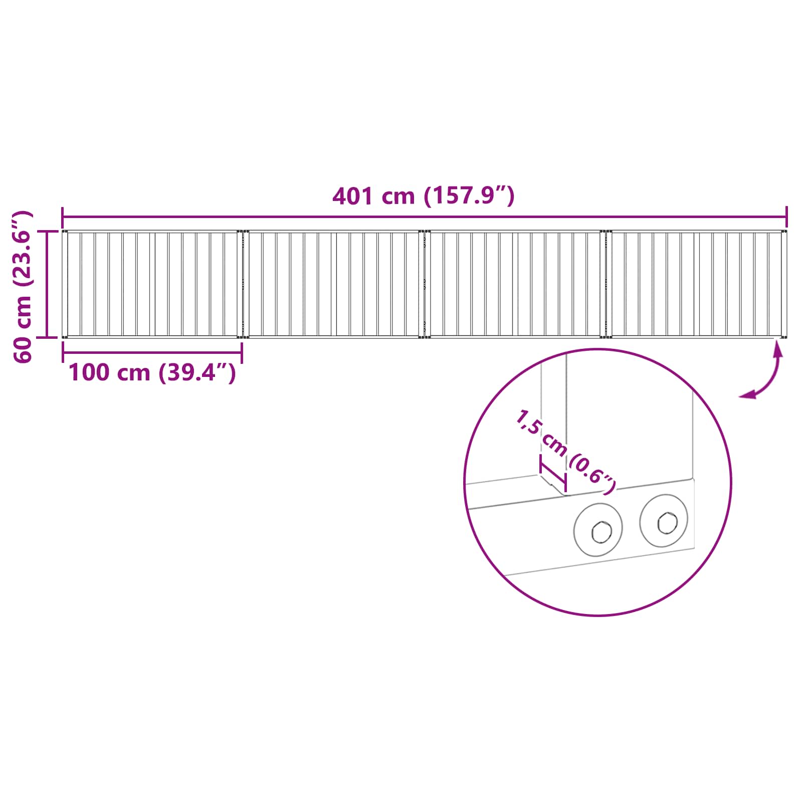 Vrata za pse 4 pcs Crna 100 x 60 cm Cinkani čelik