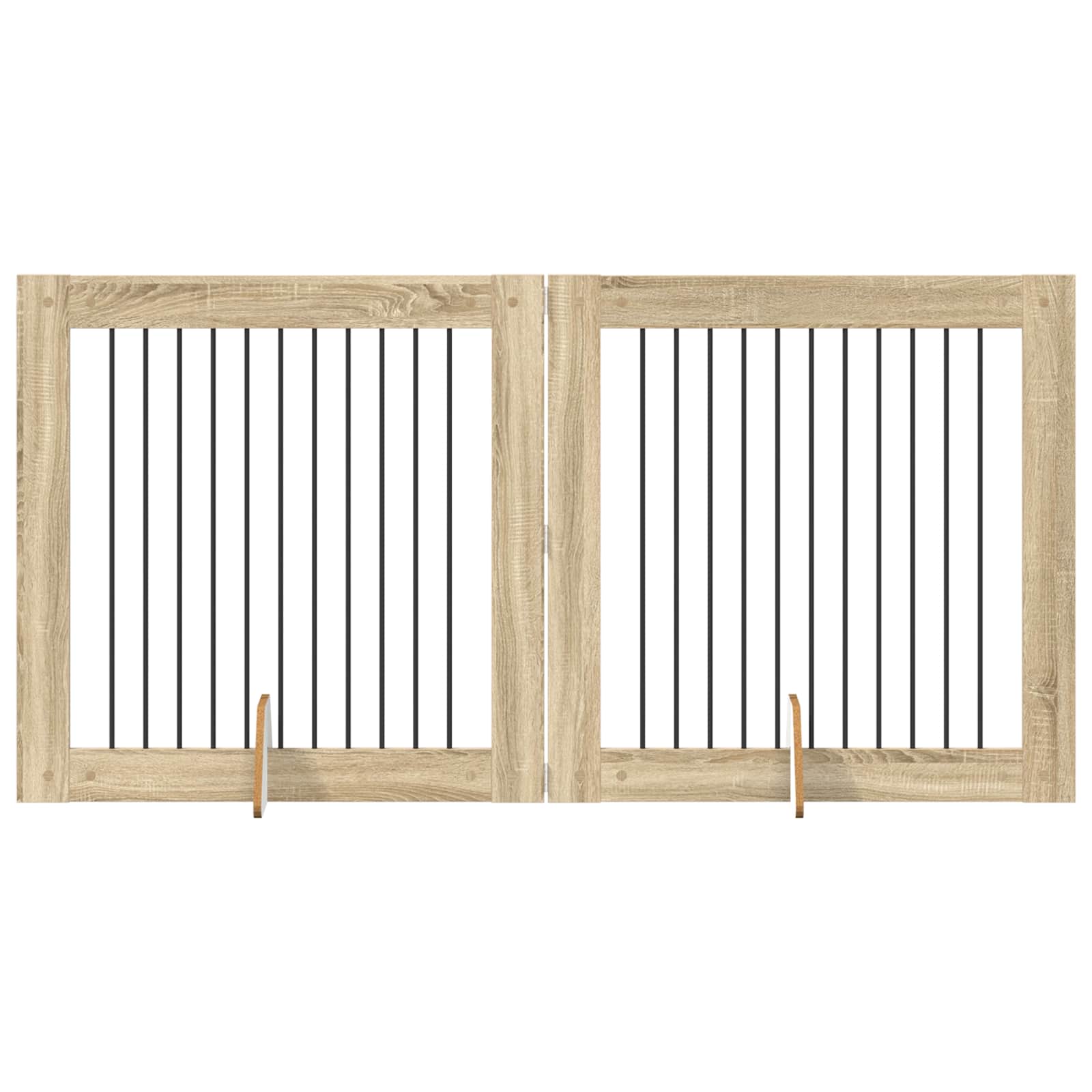 Vrata za pse s postoljem 2 pcs Hrast sonoma 100 x 100 cm