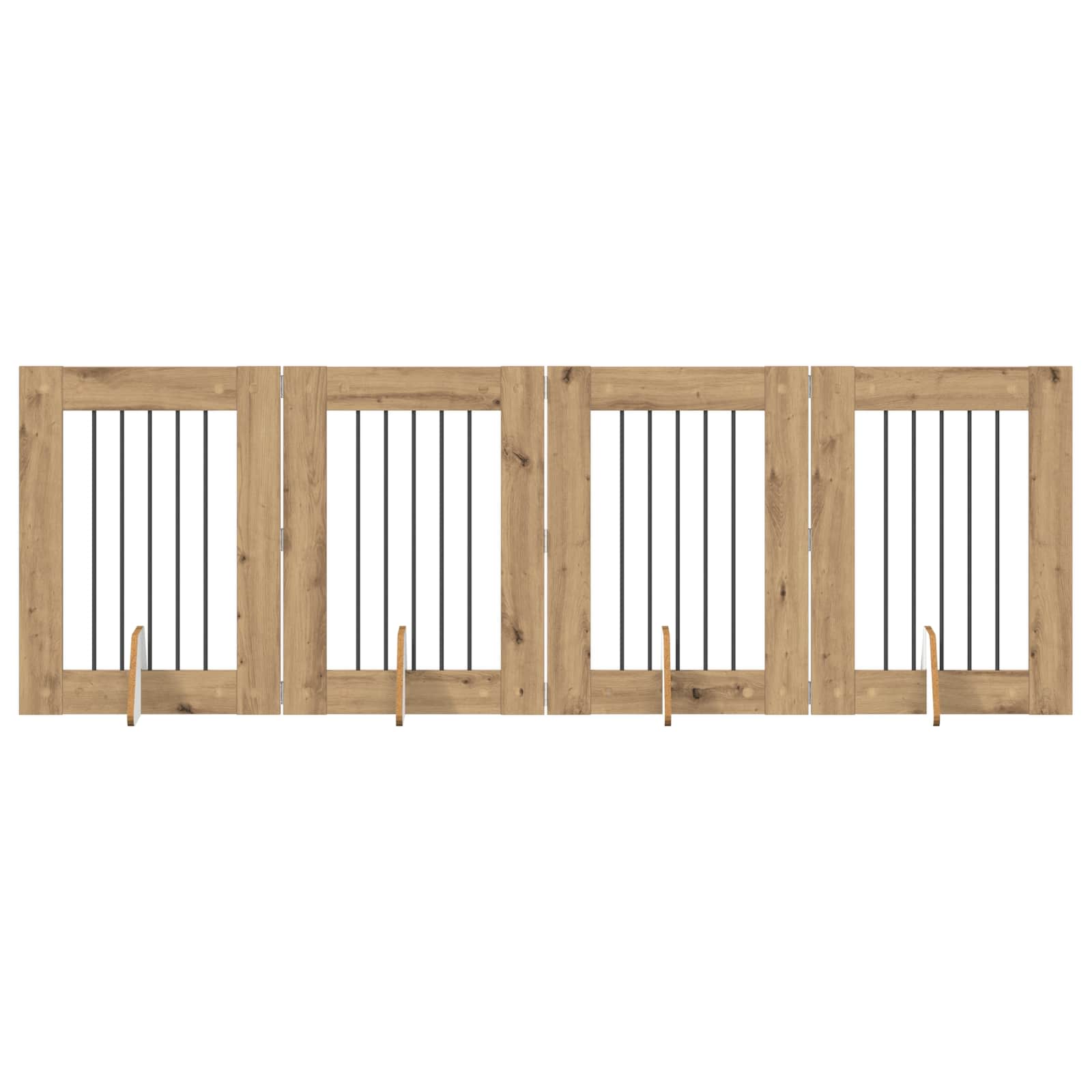 Vrata za pse s postoljem 4 pcs Hrast artisan 60 x 80 cm
