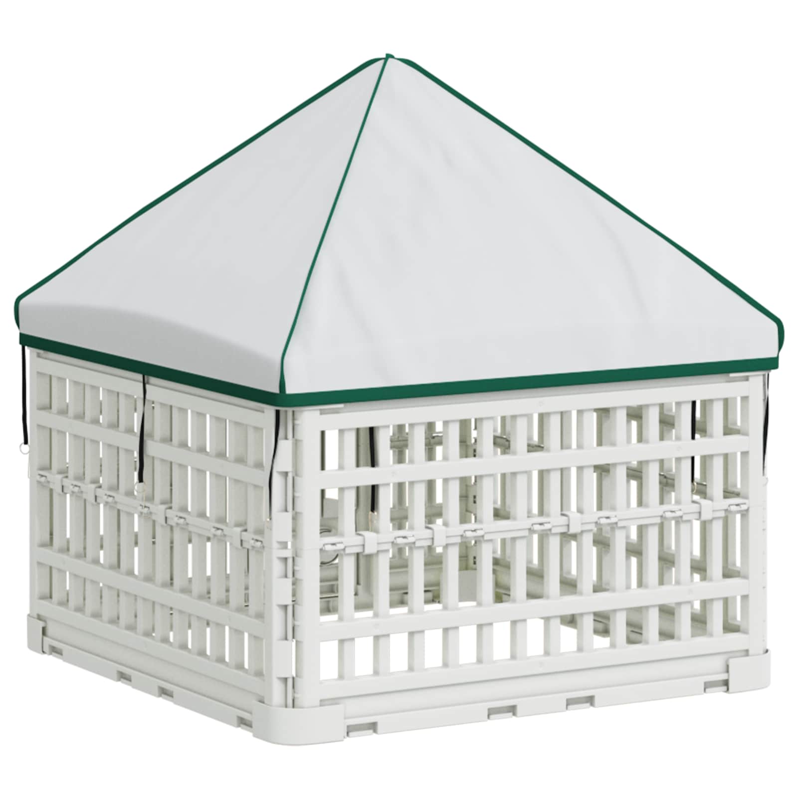 4-panelni ogradni igralište za pse s krovom 63 x 63 x 67 cm
