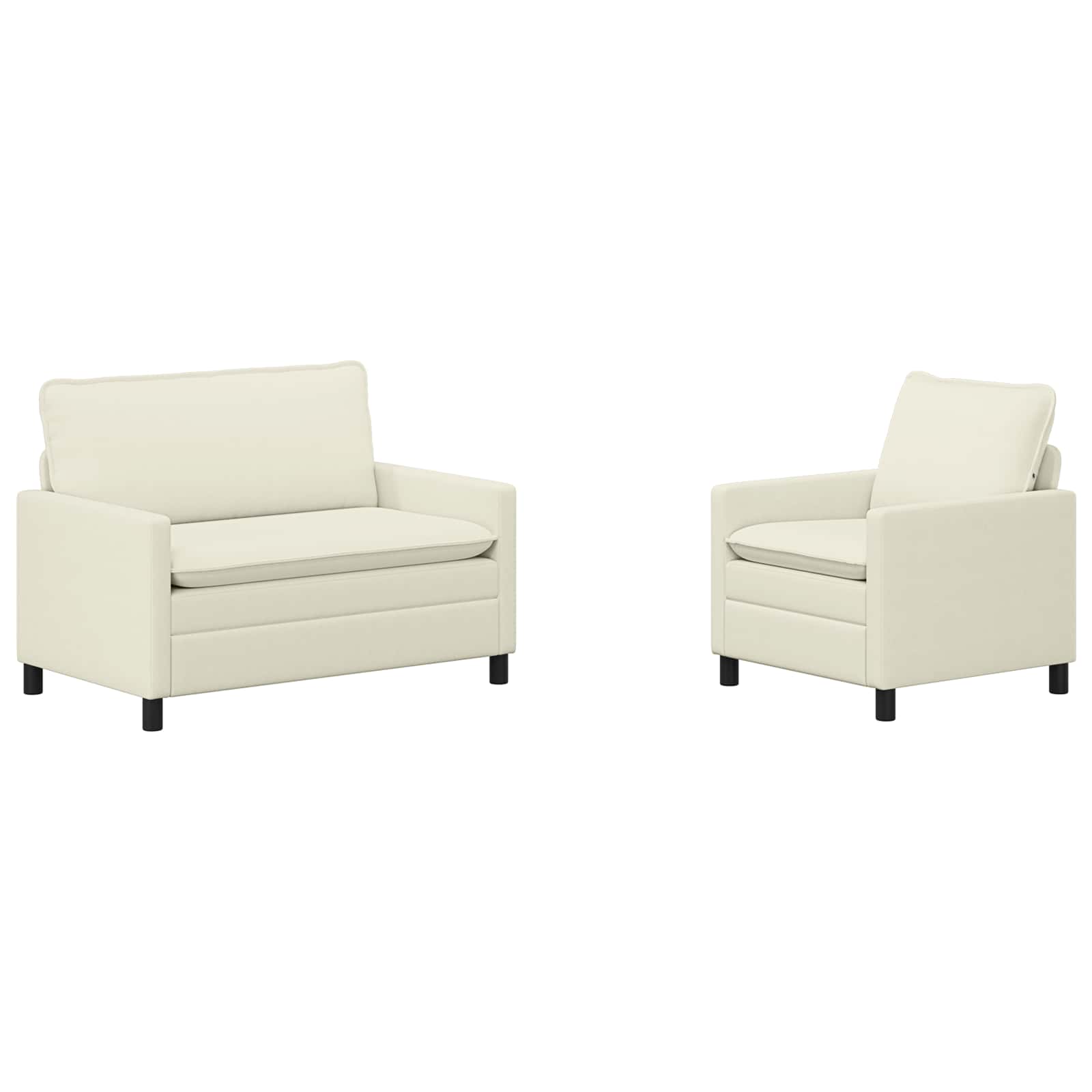 Set sofe 2 pcs Krem Tkanina