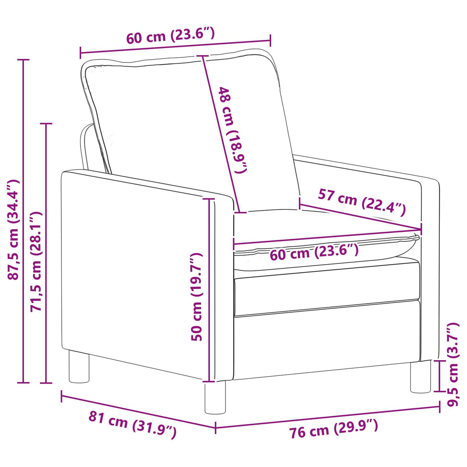 Set sofe 2 pcs Krem Tkanina