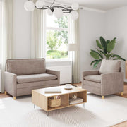 Set sofe 2 pcs Bež Poliester