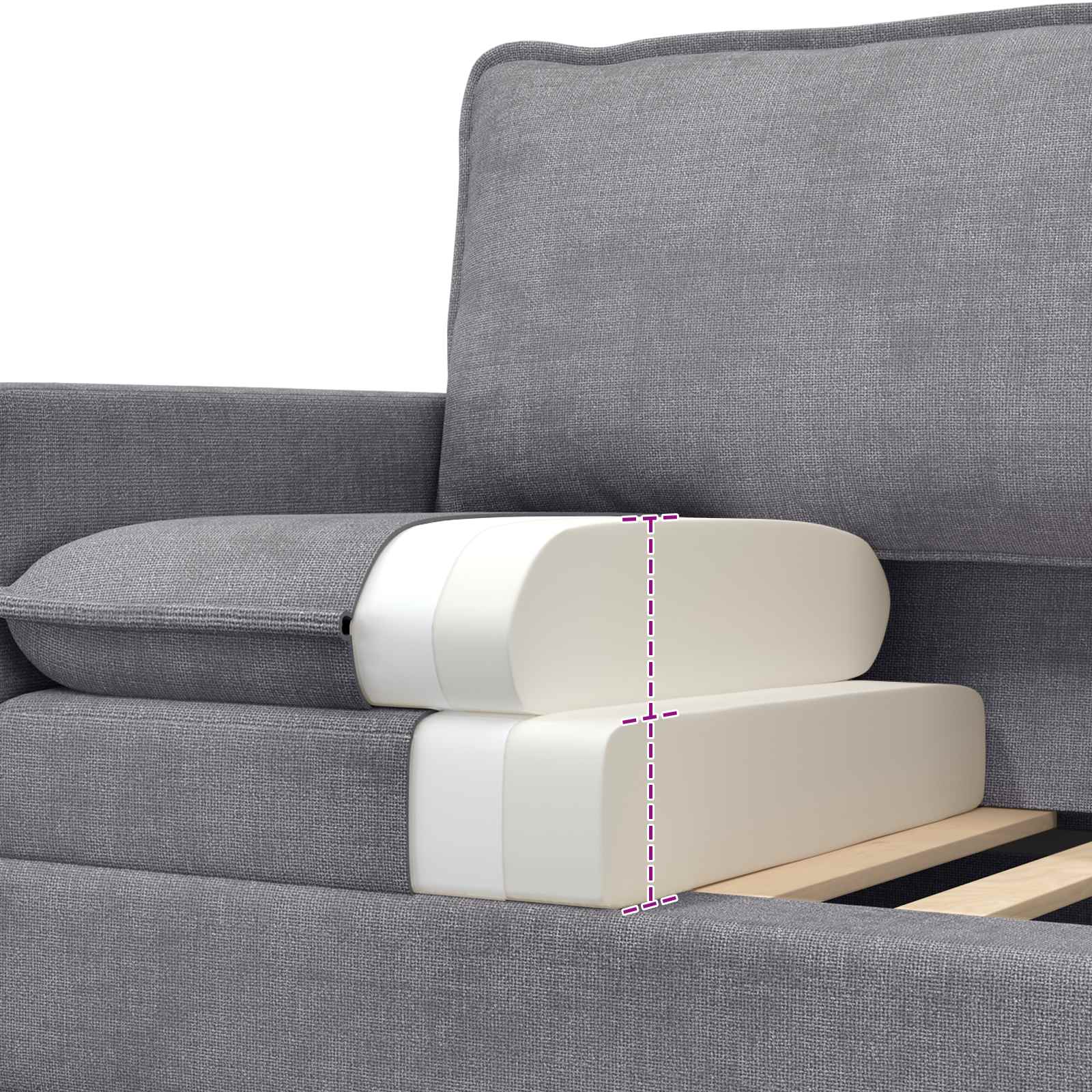 Sofa Svjetlosiva 76 x 81 x 87,5 cm Poliester