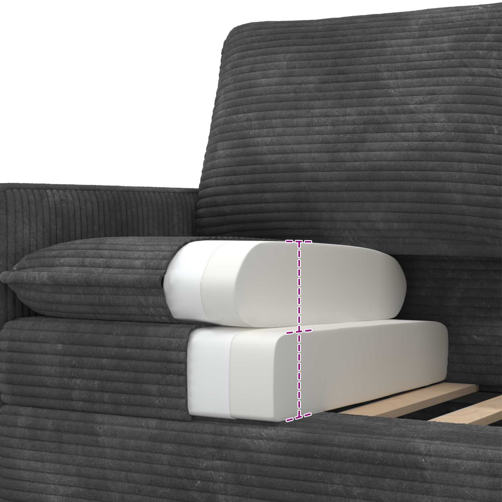 Sofa Tamnosiva 76 x 81 x 87,5 cm Poliester