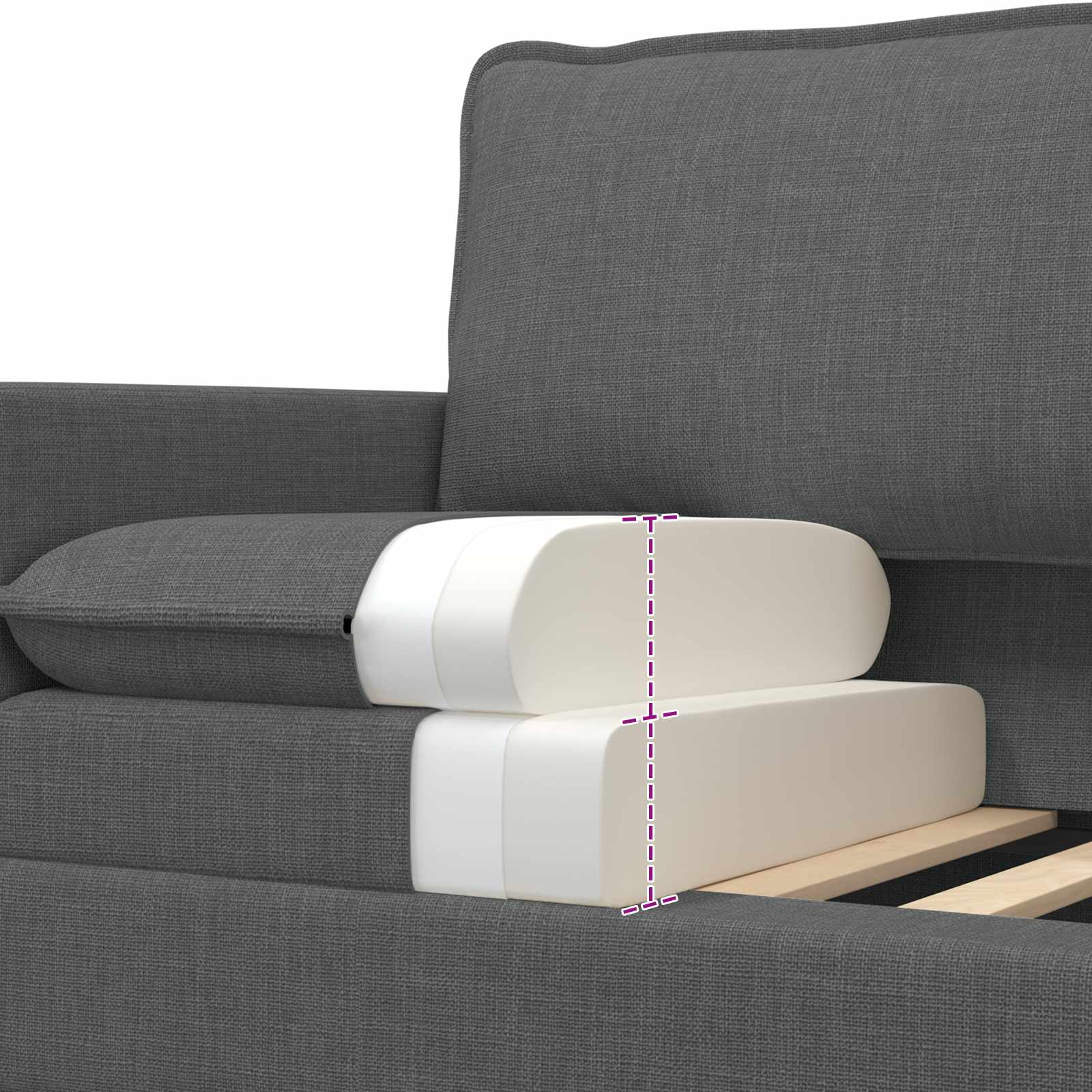 Sofa Tamnosiva 126 x 81 x 87,5 cm Tkanina